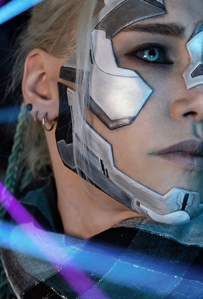 🧬 T.I.A.go [Bambi] 🦾

First make up test of my #Cyberpunk Larp/RP character. 

Read more:
instagram.com/p/COA4prlLHGp/…

📷 Photo &amp; editing by me
👤 Concept by me
👤Character by me &amp; <a href="/VendigoRaven/">Vendigo Raven | Cyberpunk LARP</a>
🖋️ Background by <a href="/CyberpunkGame/">Cyberpunk 2077</a>

#CyberpunkLARP #VendigoRaven #Cyberpunk2077