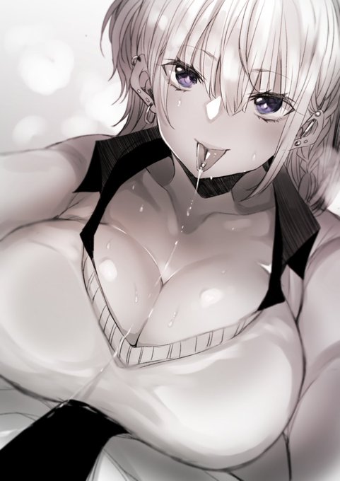 誘ってくる黒ギャルちゃん落書き 