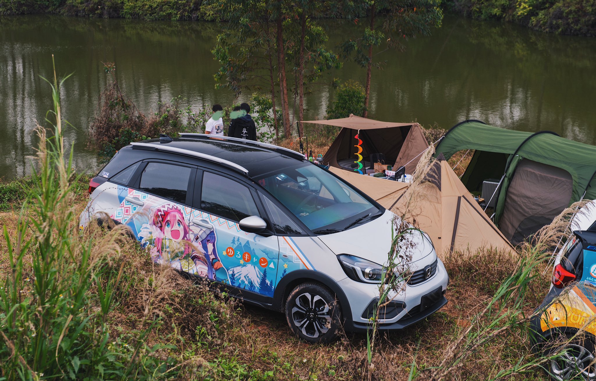 Nep豚 ゆるキャン痛車 中国痛車組織 粤痛組 愛車 Honda Fit 新型フィット クロスター デザイン 痛梦 花甲粉 超痛車天国 ネット超会議21 ゆるキャンd T Co Qzdzjtgs Twitter