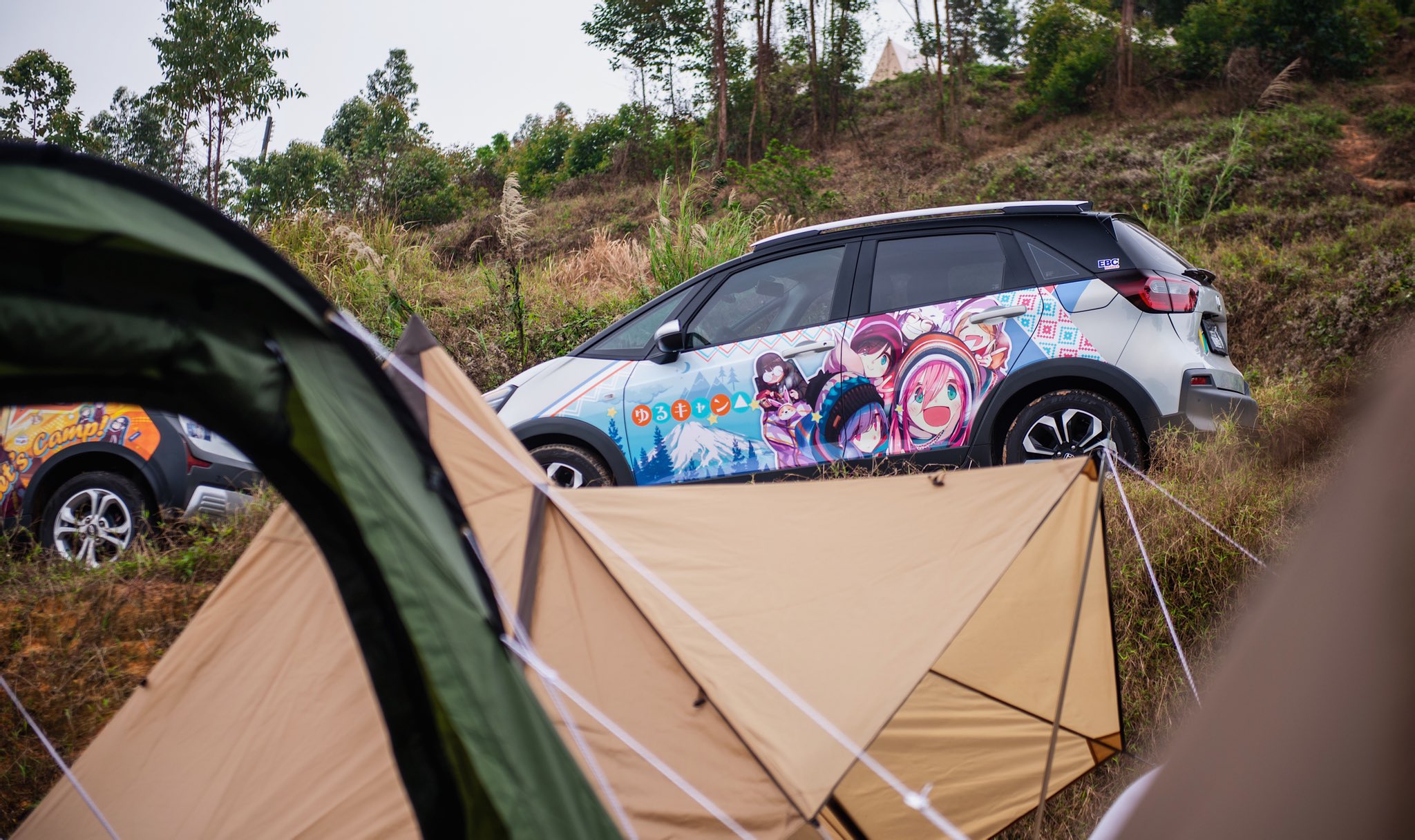 Nep豚 ゆるキャン痛車 中国痛車組織 粤痛組 愛車 Honda Fit 新型フィット クロスター デザイン 痛梦 花甲粉 超痛車天国 ネット超会議21 ゆるキャンd T Co Qzdzjtgs Twitter