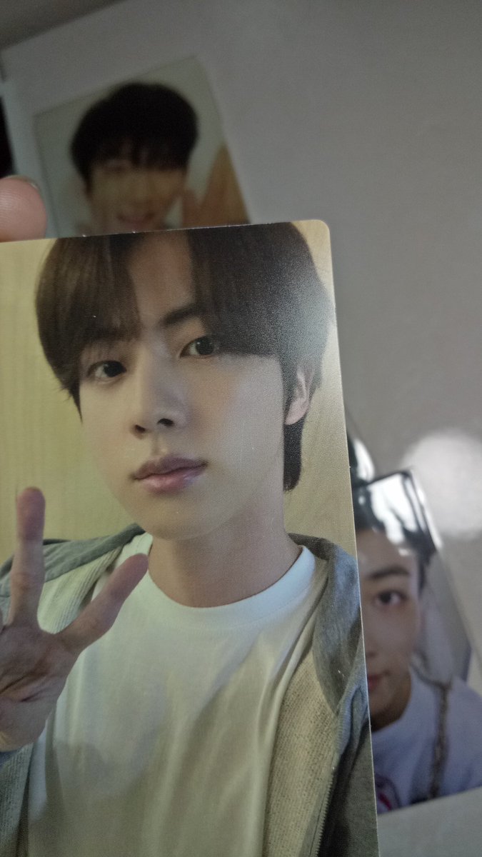 Jin BE Essential Soundwave Lucky draw PC- Has a white mark/scratch on his face