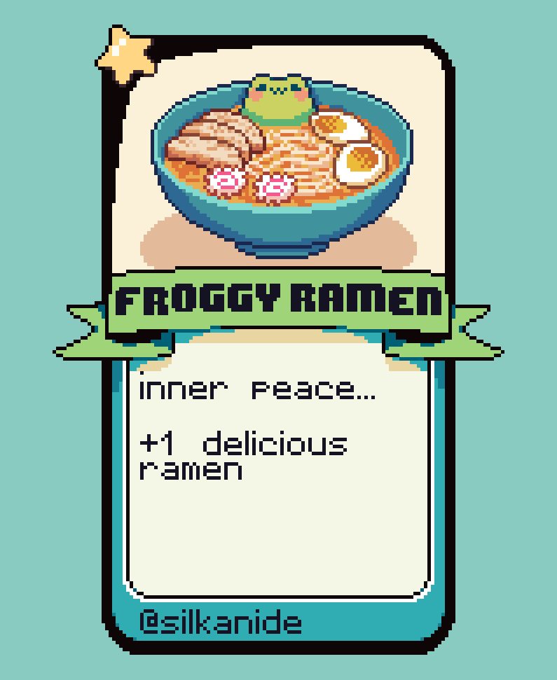 silkanide's tweet photo. close ups #frogpon #pixelart #ドット絵 https://t.co/yqUFjWly43