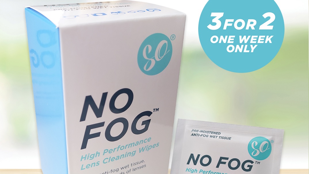 Get 3 for 2 on NO FOG 30 wipe packs. For one week only. 

bondeyeoptical.co.uk/so-anti-fog-wi…

Glasses steaming up? Problem solved... 🚫🌫️
#nofog #antifog #nofogglasses
#maskup #PPE