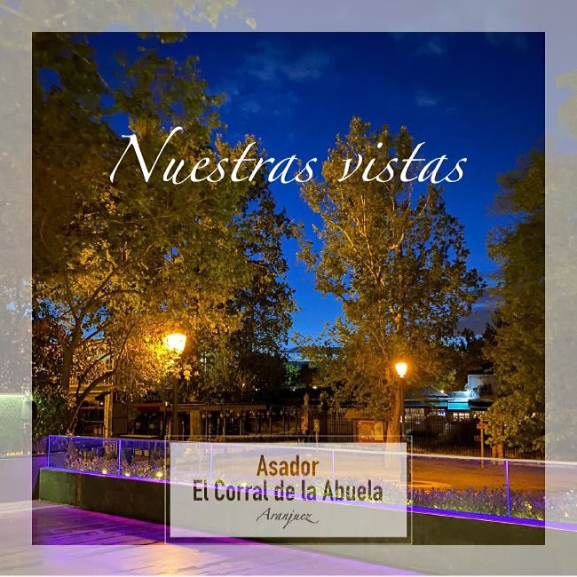 Nuestras maravillosas vistas🌙 #cenas #terraza #asador #elcorraldelaabuela #aranjuez #noche #cenar #madrid #buenasvistas #restaurante #