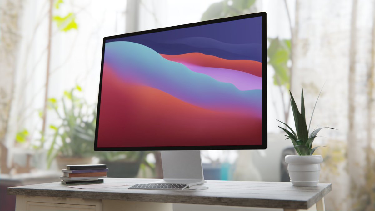 TConceptcreator's tweet image. After seeing the new iMac I wondered what the bigger model (27/30/32 inch, maybe?) would look like, obviously it would be more professional with black bezels, but not so similar to the Pro Display XDR for people to get confused.