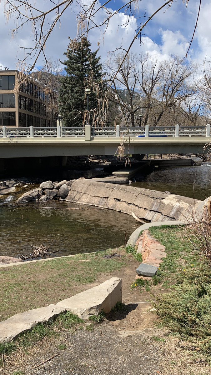 Fredrick Law Omstead Jr actually designed this diversion structure (also did Jefferson Memorial reflection pool). Omstead also helped lay out Mapleton area streets. Today it’s a kayak chute during high flow times.  #water  #Boulder