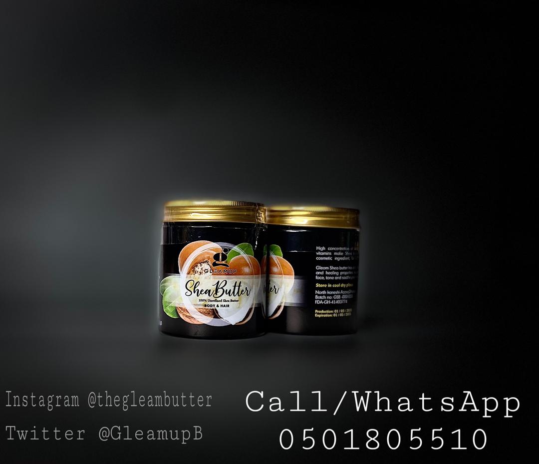 GleamupB's tweet photo. New Look of The Gleam Butter
Available in two sizes, 250ml and 150ml.
Affordable Prices. 
Your Premium Shea Butter 
Whatsapp/Call 0501805510
#Nofugazy https://t.co/PqR6Qy2jHl
