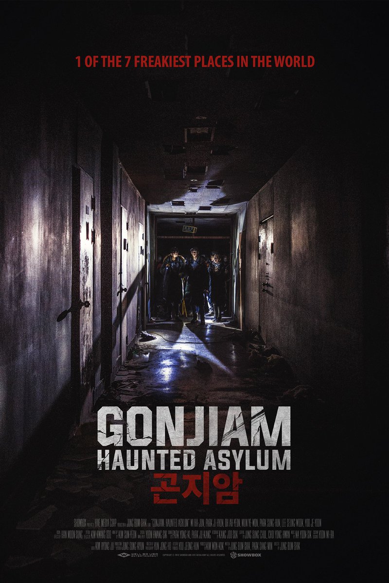 GONJIAM: HAUNTED ASYLUM (2018)Genre: Horror- The crew of a horror web series travels to an abandoned asylum for a live broadcast. It soon encounters much more than expected as it moves deeper inside the nightmarish old building.7/10