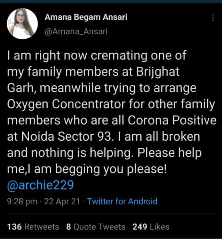 As  @Amana_Ansari is new on Twitter she did manual RT by copy pasting my words and tagging my handle  @archie229 with it. While doing this she forgot to write By @archie in her tweet. It was a typographic mistake but the damage was done. Following is her tweet tagging my handle 