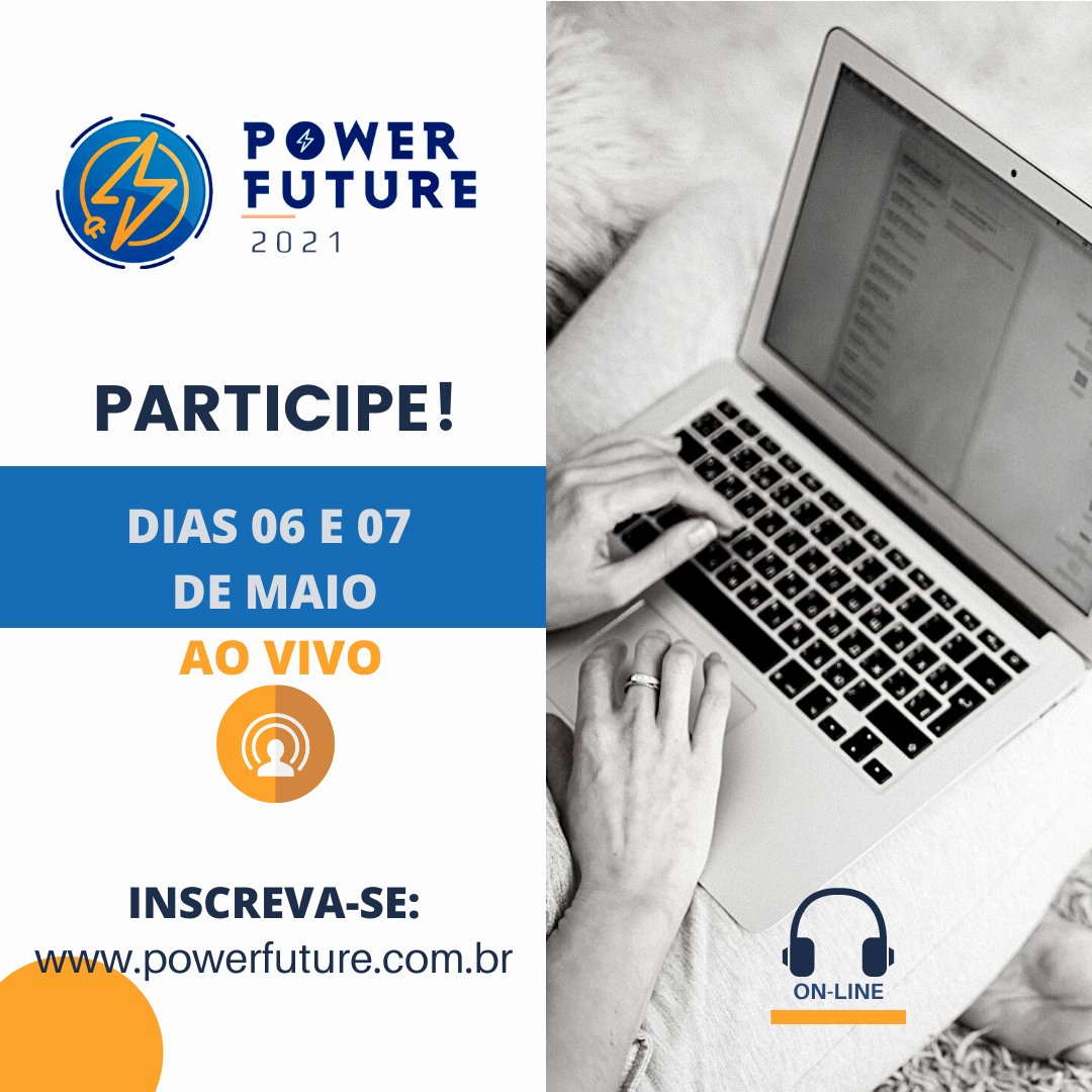 PowerFuture3's tweet image. ⚡ POWERFUTURE - A transmissão do curso Como Negociar no Mercado Livre de Energia será ao vivo, agende-se, dias 06 e 07 de 9h às 17h. 

Ainda não confirmou sua participação? 
Acesse o site powerfuture.com.br e inscreva-se. 
#energia #mercadolivre #power #educação