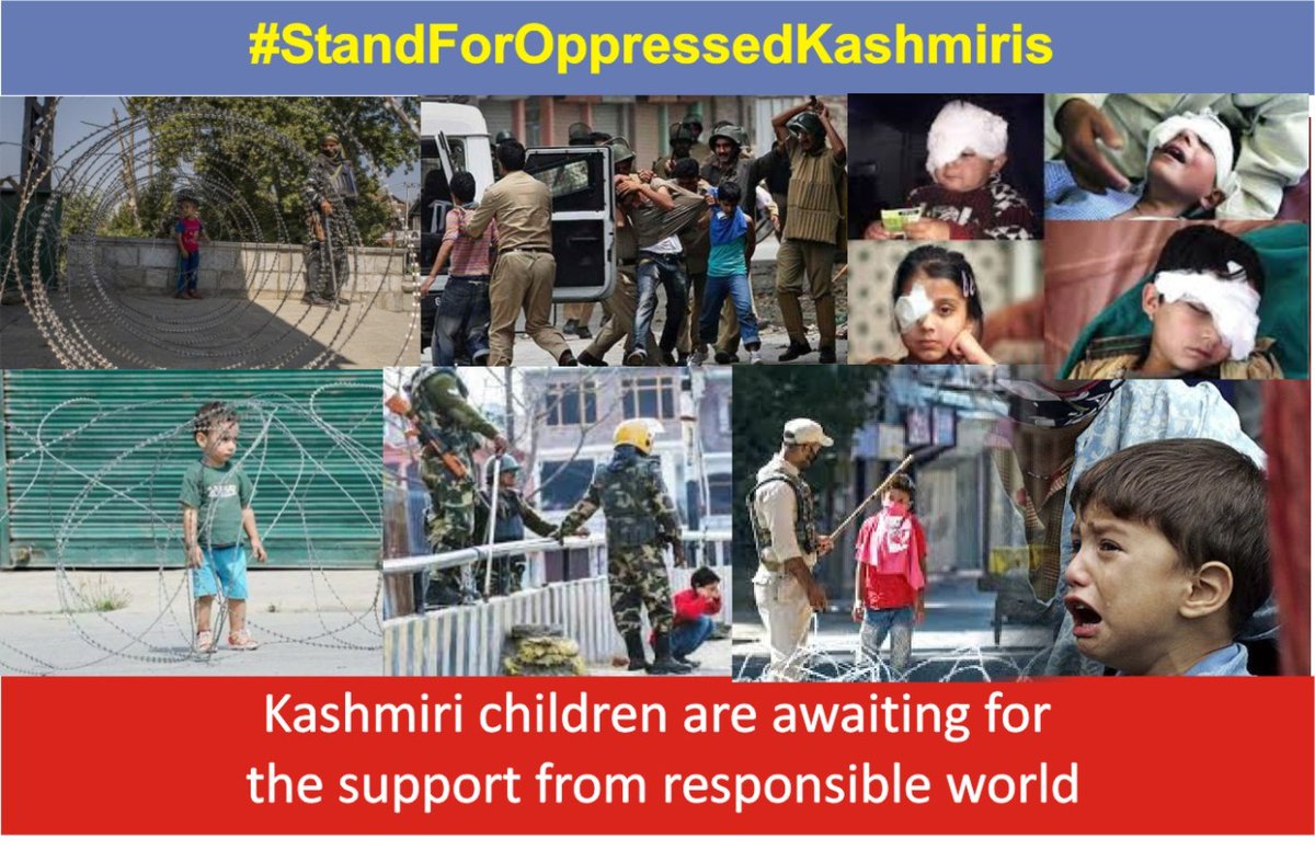 HameedAPHC's tweet photo. *Kashmiri children are awaiting for the support from responsible world.*
#Kashmirilivesmatter
#StandForOppressedKashmiris
#WeCantBreathe https://t.co/h4mAZ1tksc