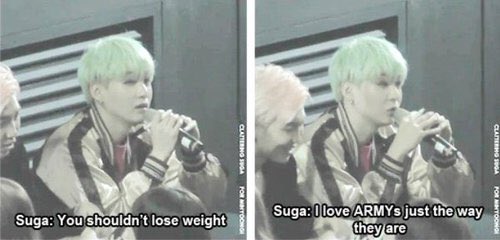 He tells you to never lose weight because you are perfect