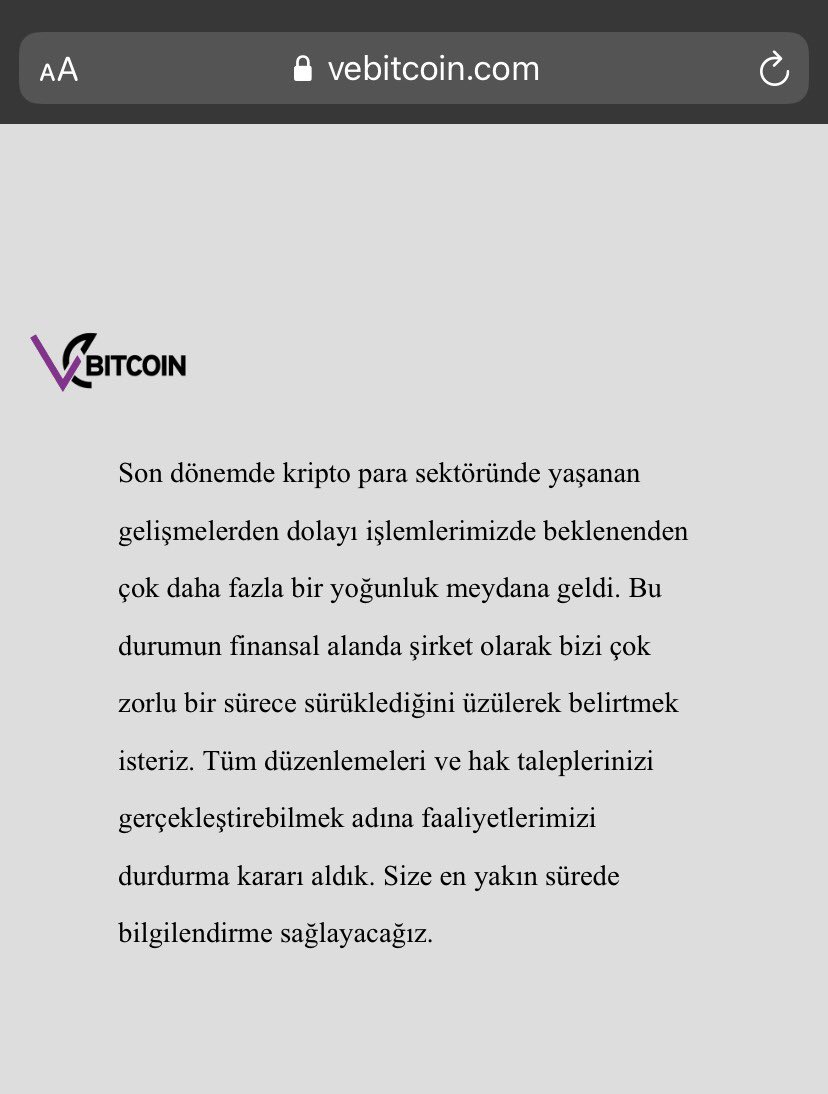 #Thodex #Vebitcoin 
Sırada #paribu mu ? #BtcTurk mu ? Var.
İzliyoruz.