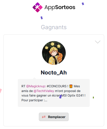 Magicknup's tweet image. Félicitations à @Nocto_Ah qui remporte le concours ! 
On te contacte au plus vite avec @TechItValley pour t&apos;envoyer l&apos;écran ;)