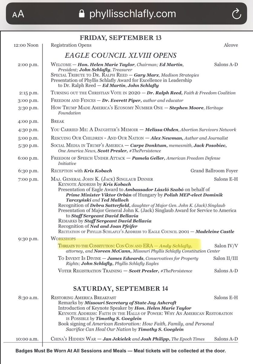 Rewriting the Constitution is a part of the CNP’s long term agenda - they refer to this Constitutional Convention strategy as “ConCon.”Here is the Schlafly Eagles agenda for 2019, where they held a workshop on the topic.Yes, this is a real thing. https://www.phyllisschlafly.com/council/ 