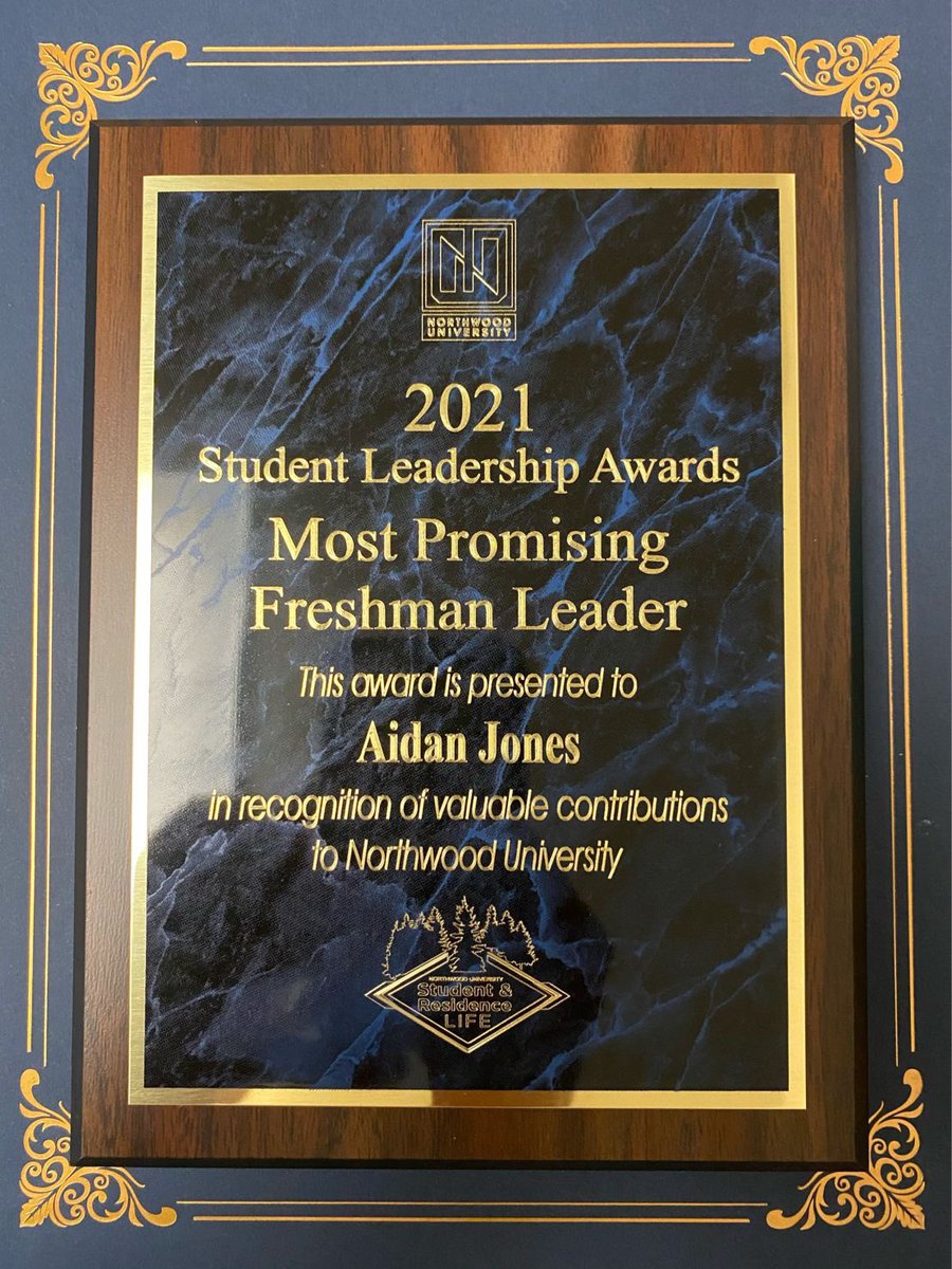 Congratulations to Northwood Esports Freshman Aidan Jones <a href="/AidanMORB/">Aidan</a> on earning the Most Promising Freshman leader award at Northwood University! A leader on the Esports team and around campus, fantastic job Aidan.