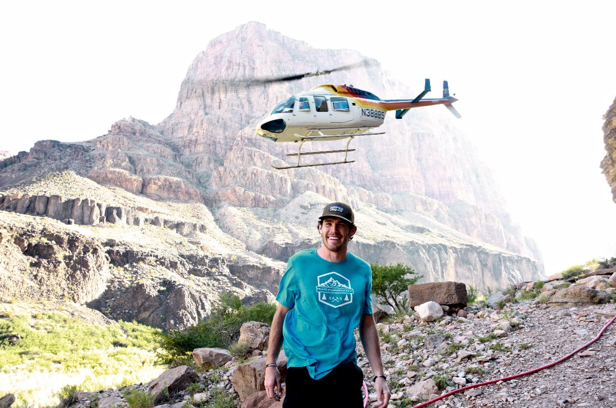 Isaac Turley greeting the Grand Canyon tour helicopter at the Bar 10 Ranch! #radmvmnt #radcompany #bar10ranch #grandcanyon #arizona #utah #outdoors #keepitwild #optoutside #travelstoke #hiking #climbing #camping #fitness #mtb #freeride #bmx #skate #surf #boating #scuba #skydiving