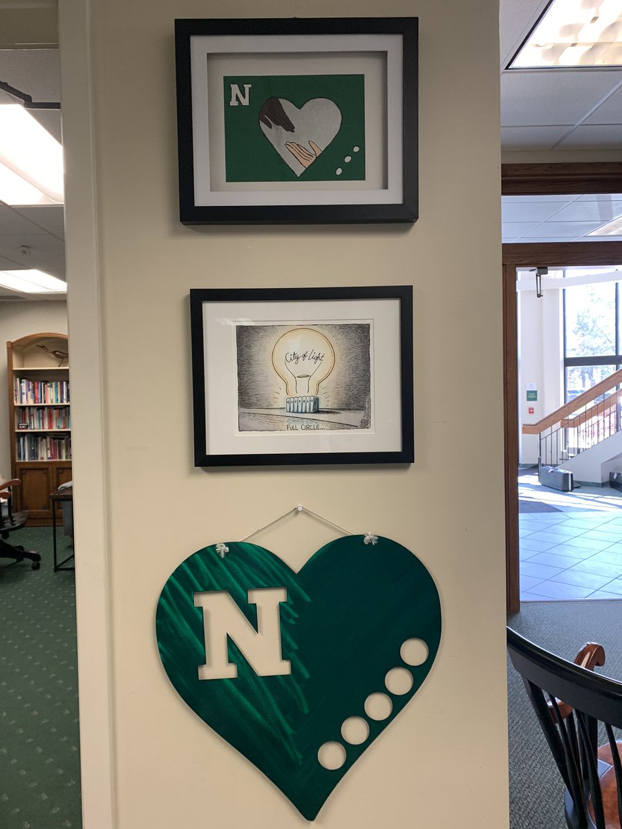 The Nichols HEART Challenge had made it through all of our advisories and will reside outside my office. Where should it go next??