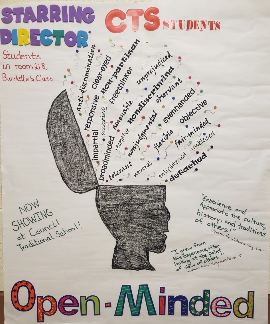 CouncilComets's tweet photo. IB Learner Profile Month- Mrs. Burdette’s class teaches us what it means to be Open-Minded. #IBPYP #councilcomets #empowermcpss #mcpss #iblearnerprofiles #openminded https://t.co/0wg5kYcFzh