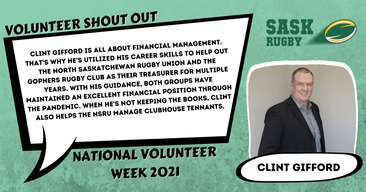 Flipping back to the NSRU with today's volunteer shout out to Clint Gifford.