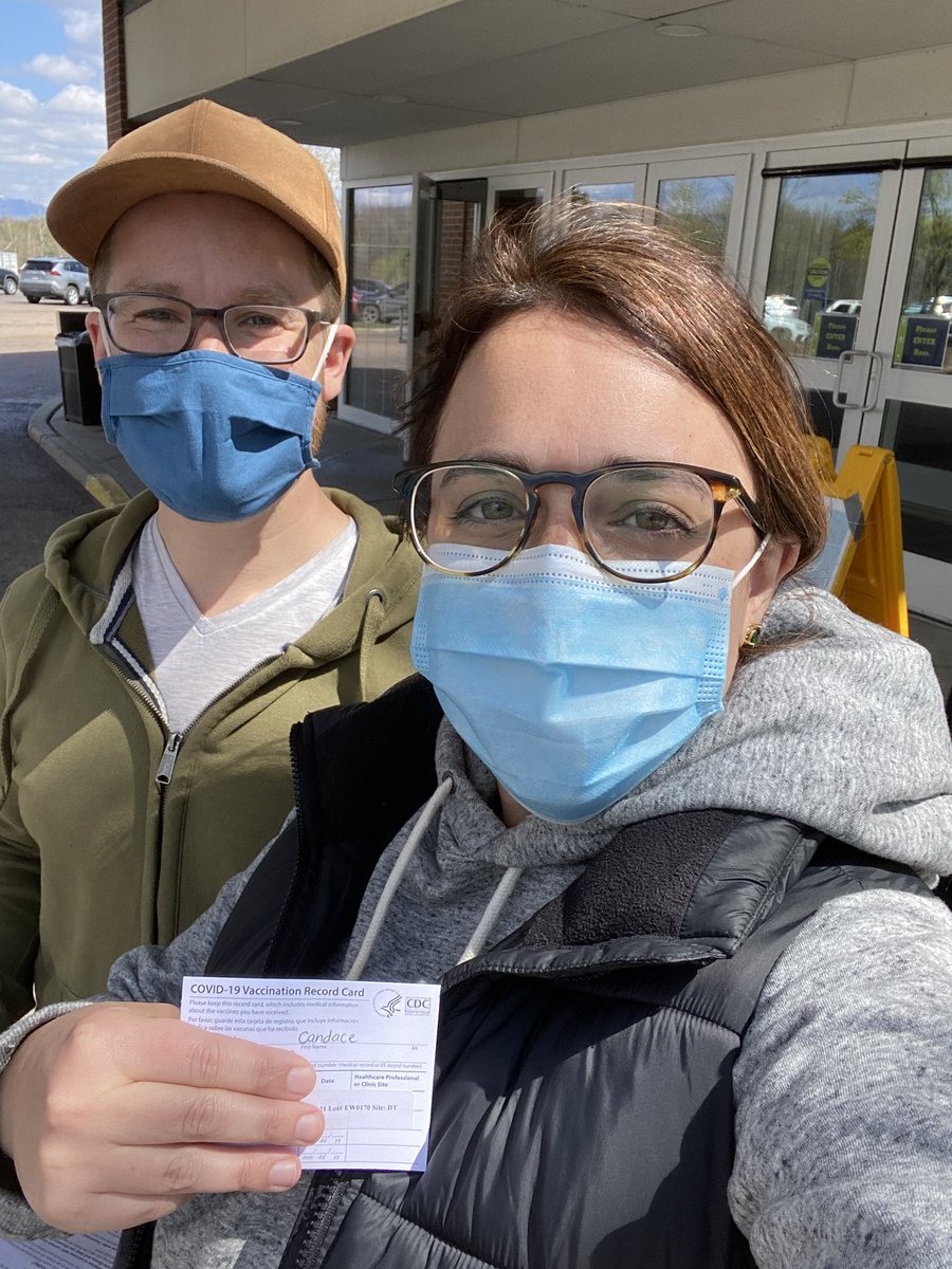 First dose done! ✅ 

It’s been such a long road to get to this point but feeling very thankful today! And excited! #OurShotVT