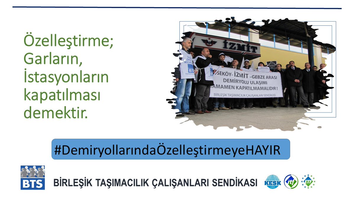 #DemiryollarındaÖzelleştirmeyeHAYIR