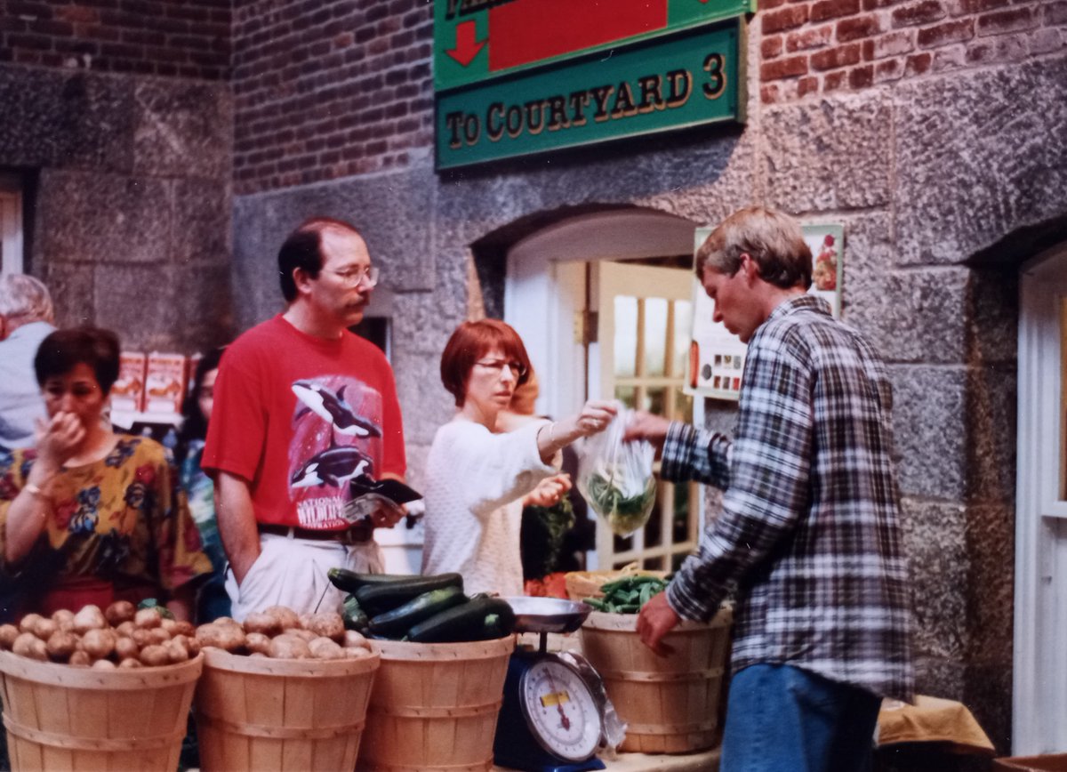Ted at the <a href="/brewerymarket/">brewerymarket</a> in 1994. Near as we can remember, we started there in the summer of 1986.