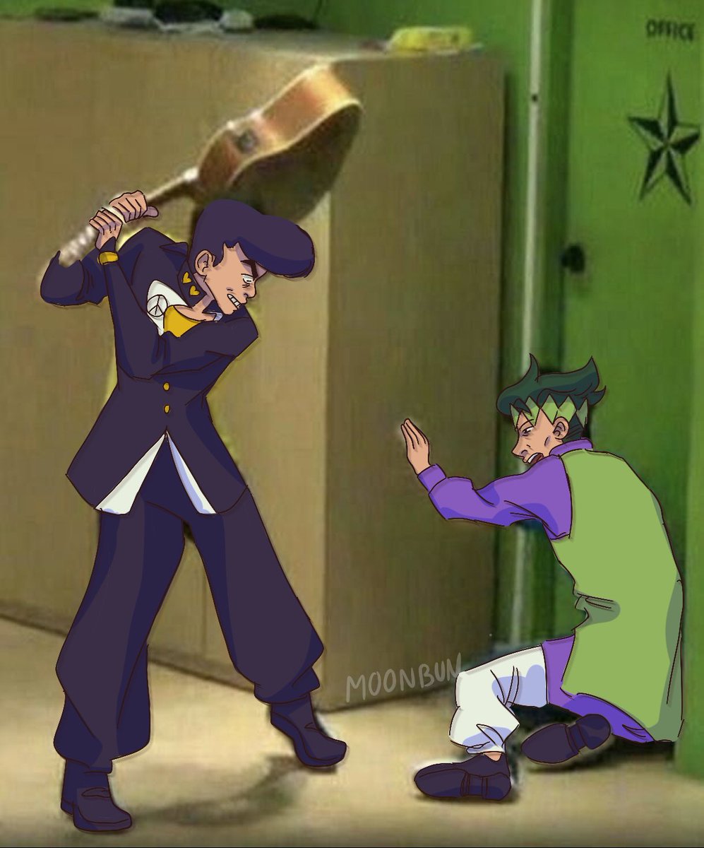 Decided to repost all my cursed jojo pics i’ve made so far into a thread enjoy!Also please credit me if you want to repost my art