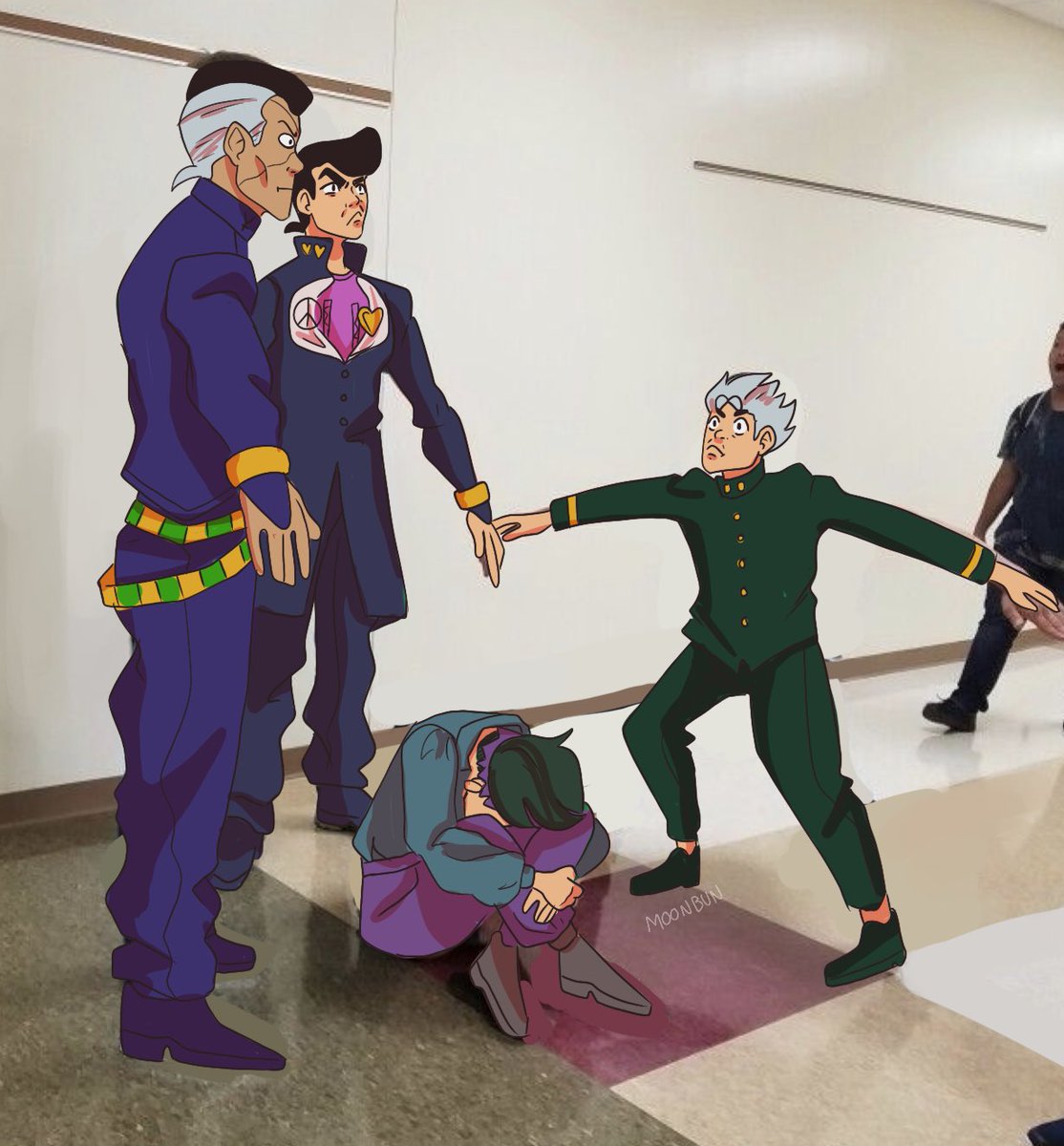 Decided to repost all my cursed jojo pics i’ve made so far into a thread enjoy!Also please credit me if you want to repost my art