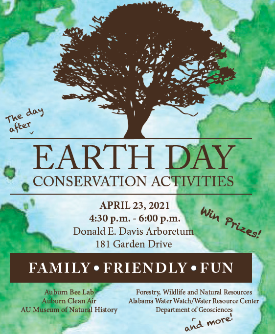 COSAM STEM Outreach (@cosamoutreach) on Twitter photo It's a beautiful day! Come spend some time in the arboretum from 4:30-6 pm to celebrate our planet and learn about conservation! Free and fun for everyone! <a href="/AUMNH2/">AUMNH</a> <a href="/cosamau/">COSAM</a> <a href="/stwilcoxson2/">Sydney Wilcoxson</a> <a href="/AU_Geo/">Auburn Geosciences</a> @ausfws <a href="/AuburnAg/">Auburn Agriculture</a> <a href="/alwaterwatch/">Alabama Water Watch</a> It's a beautiful day! Come spend some time in the arboretum from 4:30-6 pm to celebrate our planet and learn about conservation! Free and fun for everyone! <a href="/AUMNH2/">AUMNH</a> <a href="/cosamau/">COSAM</a> <a href="/stwilcoxson2/">Sydney Wilcoxson</a> <a href="/AU_Geo/">Auburn Geosciences</a> @ausfws <a href="/AuburnAg/">Auburn Agriculture</a> <a href="/alwaterwatch/">Alabama Water Watch</a>