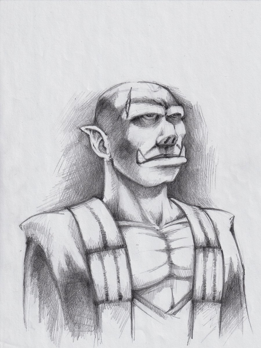 RCyTang's tweet photo. Crandall Splenderbelt, tall half orc half human cleric. "I do not mind cave, I do not mind dark. I do not like bugs." Art for @ThereBeDungeons . Potato

#rcytangart #art #artist #draw #blackandwhite #portrait #character #characterdesign #rpg #dnd #halforc #cleric #splenderbelt https://t.co/qdKkzzgsXx