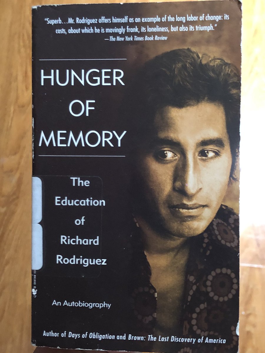 #ReadingHour with Richard Rodriguez. His biographical account of growing up in America being a visibly Latino man made me laugh, cry and reflect on my own racial experiences! Definitely recommend to any BAME students or anyone at all who is interested 😊