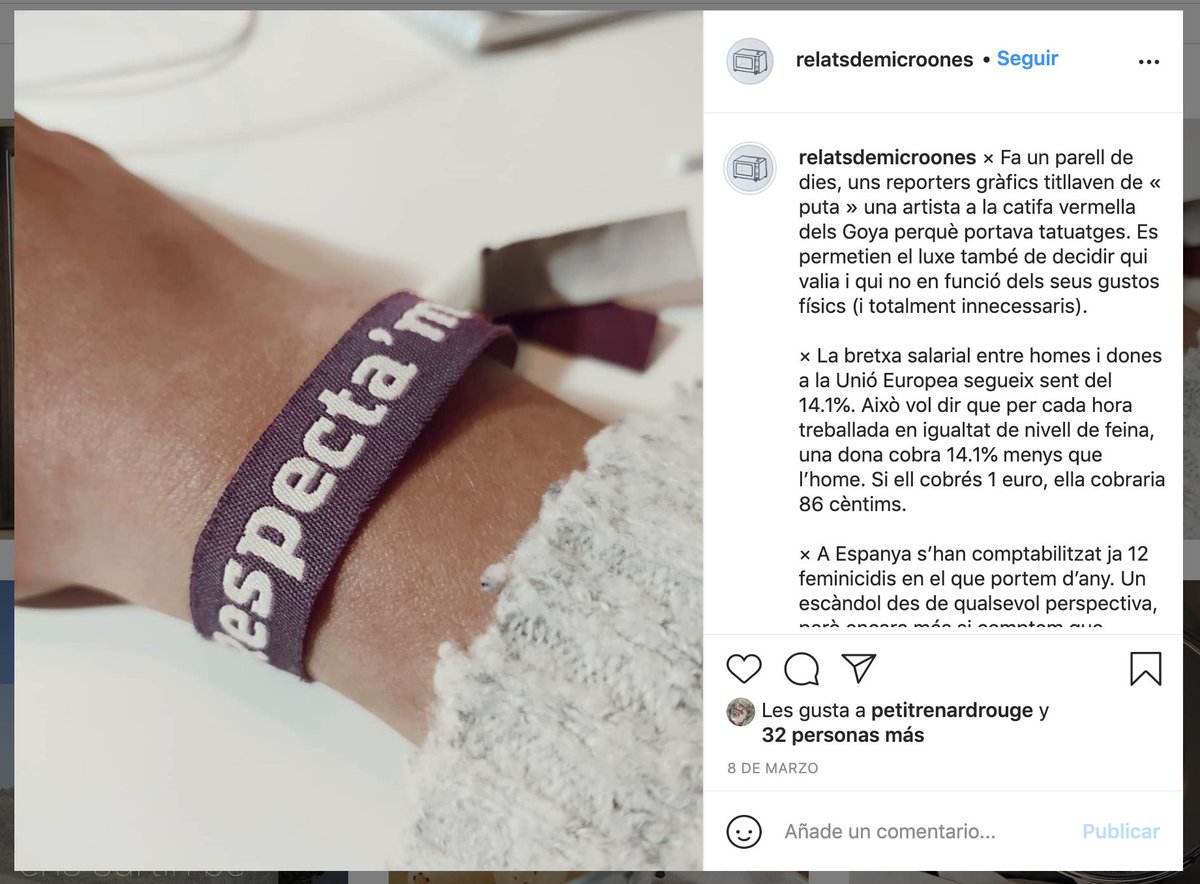 La <a href="/carla_clua/">Carla Clúa Alcón</a> va escriure "Mudes", amb el qual es va endur el primer premi del 21è concurs literari Relats de dones.

Al seu compte d'Instagram @relatsdemicroones també podem gaudir dels seus microrelats ✍️