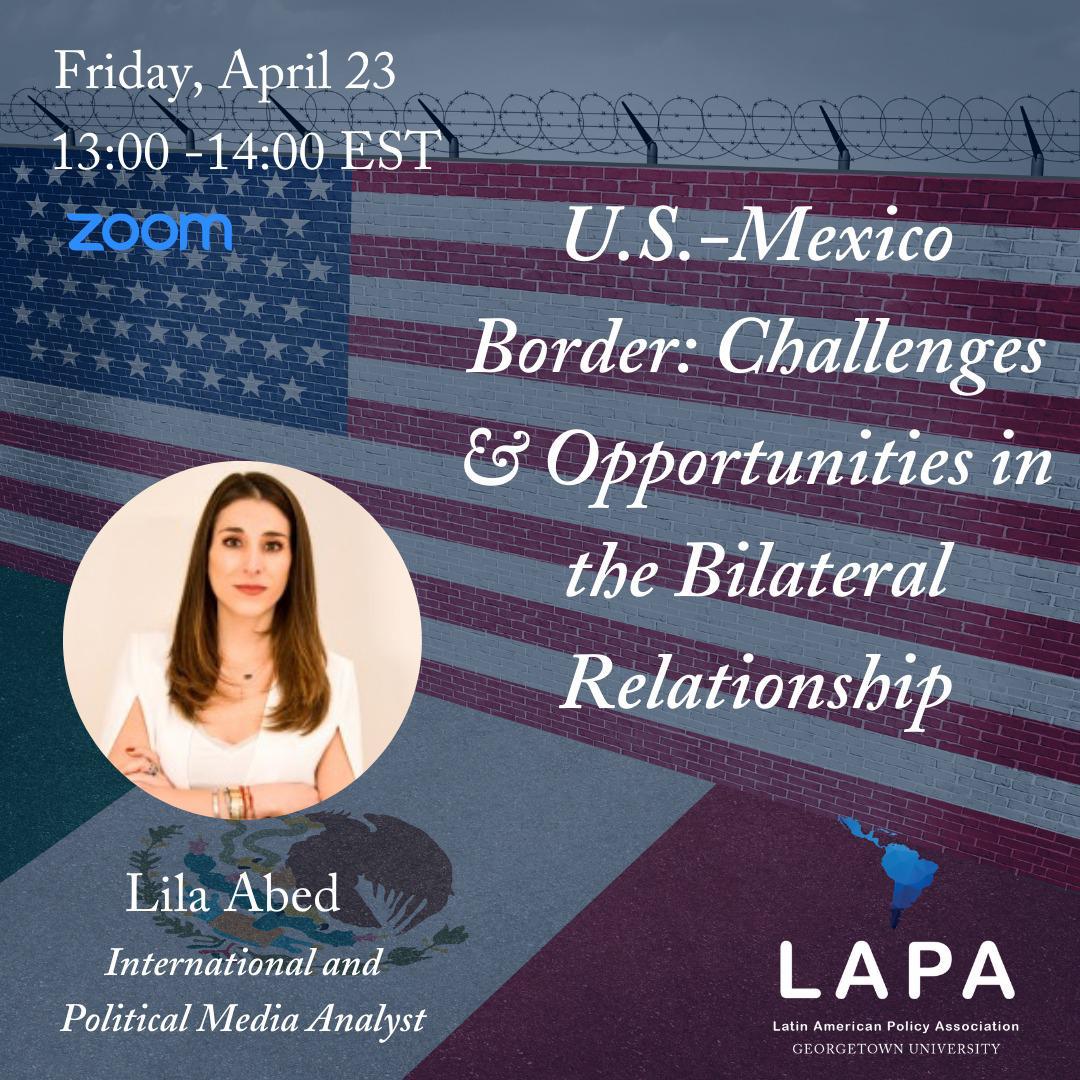 We want to thank @lilaabed for joining us this morning to discuss the U.S. migration policies with Mexico and Central America. It was such an enriching and passionate conversation! Special shoutout to @RoSerrallonga and @MauricioForzan for moderating and organizing, respectively.