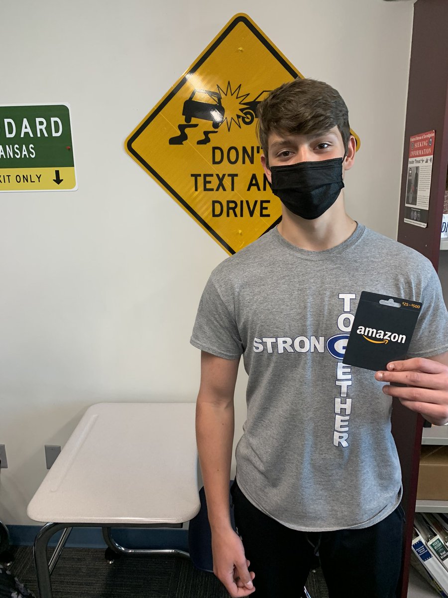 Congrats to the April pledge prize winners! Enjoy your $25 gift cards! Grand prize drawing winners will be announced next week! Some lucky student will win a $300, $150, and (3) $50 Amazon gift cards! If you pledged this year, you’re eligible to win! <a href="/SAFEks/">SAFE Kansas</a> <a href="/USD265_GHS/">USD265_GoddardHS</a>