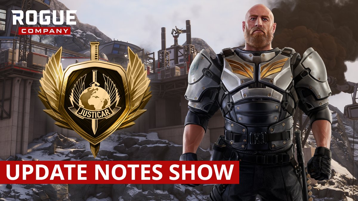 You know what time it is... Tune in now for an exclusive look at everything coming in our next release with the Mack Update Notes Show! ⚔️ twitch.tv/RogueCompany