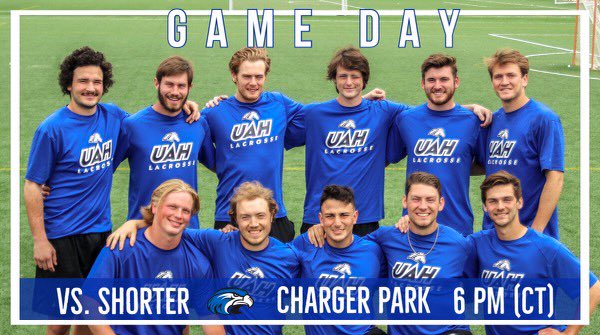 UAH_MLAX's tweet photo. It’s GameDay and Senior Day!

@UAHChargers v @SU_Lacrosse
📍 Charger Park
⏰ 6 PM CT / 7 PM ET
📺 https://t.co/xAgN2zWoLd
📈 https://t.co/gsHdF2LVOA 

#GoChargers #DTP #DHM https://t.co/L6m72eR8Li