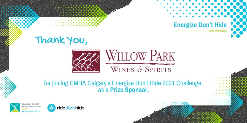 CMHACalgary's tweet image. Thank you @willowparkwines for joining #EnergizeDontHide2021 as a prize sponsor! We can&apos;t wait to showcase the incredible prize to our energizers! #EDH2021 #SupportYYC