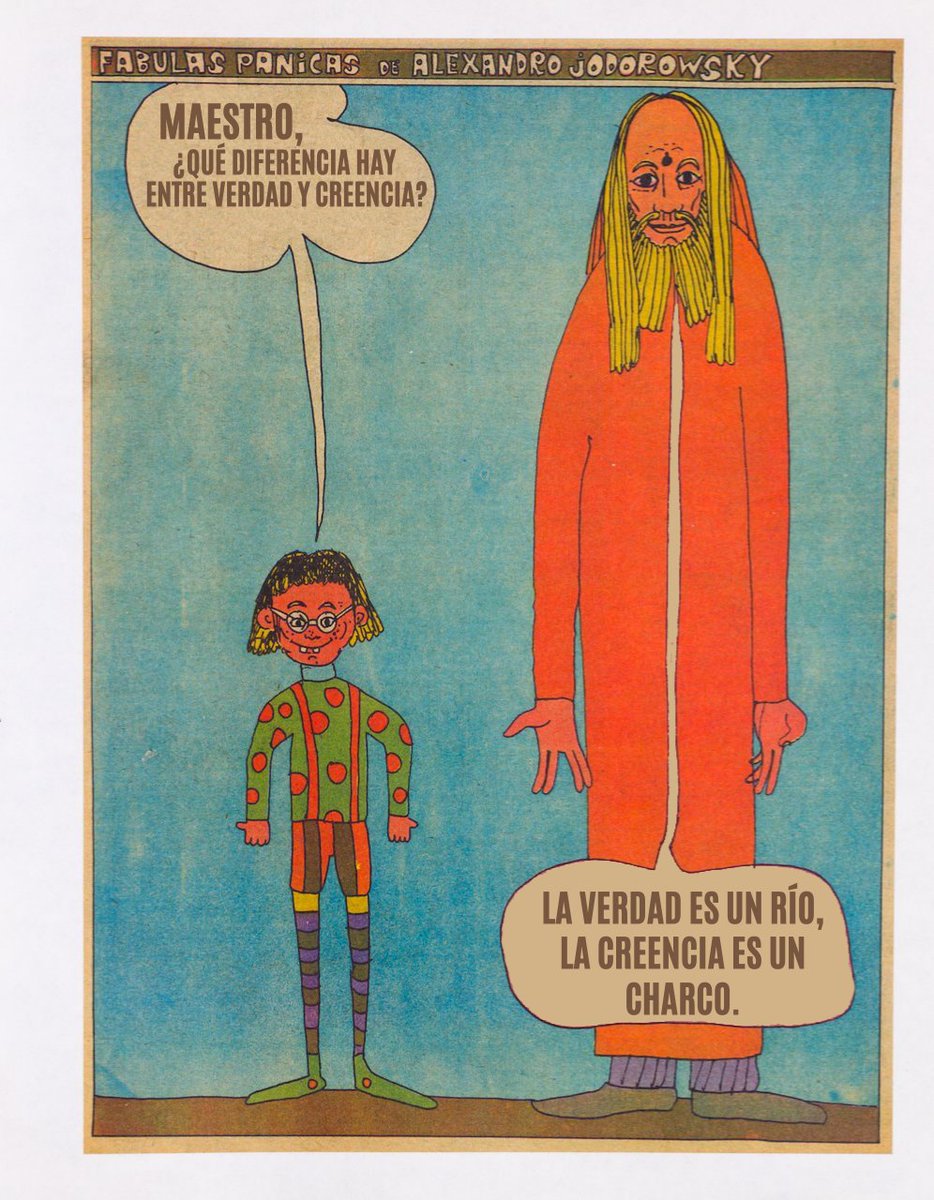 -MAESTRO, ¿QUÉ DIFERENCIA HAY ENTRE VERDAD Y CREENCIA?
-LA VERDAD ES UN RÍO, LA CREENCIA ES UN CHARCO.