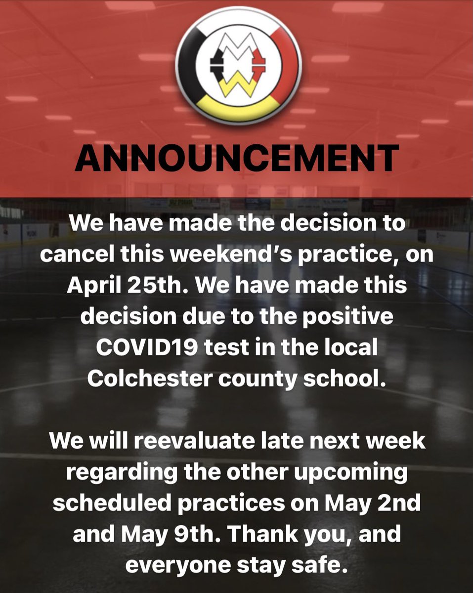 We are cancelling this weekend’s practice. Please read below for more information and everyone stay safe.