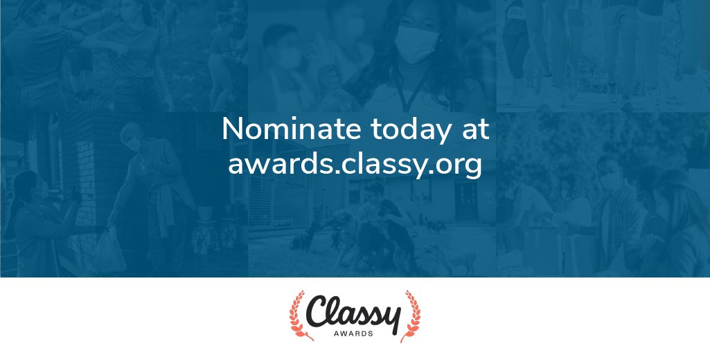 CharityNav's tweet image. Have you nominated your nonprofit or social enterprise for the Classy Awards? The awards honor today’s most innovative organizations in the social sector. Submit your nomination at awards.classy.org by April 27th. #classyawards