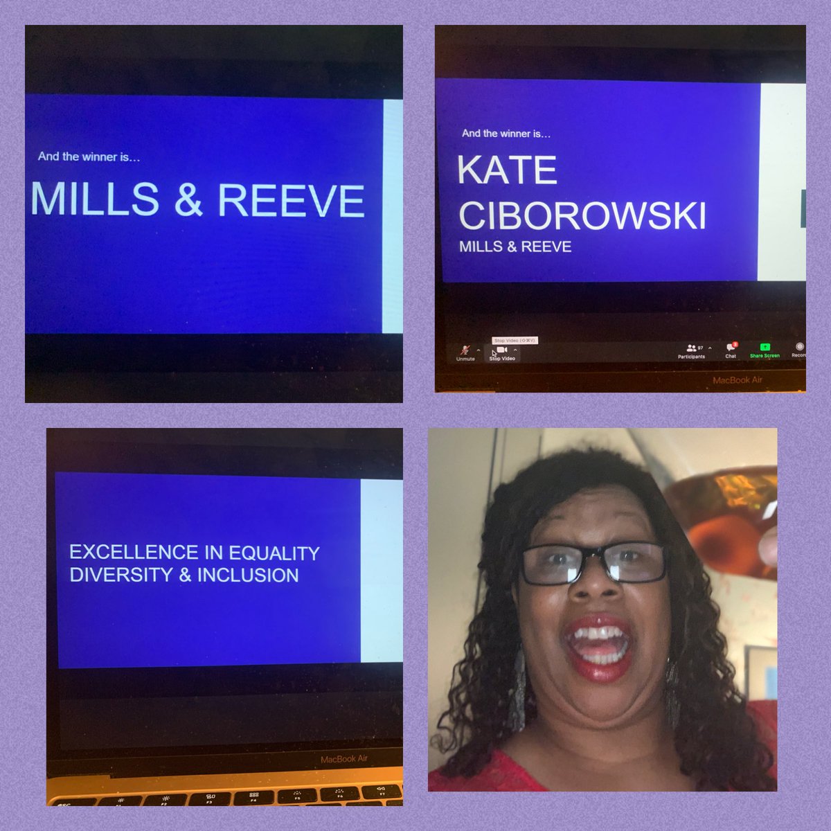 We won!! <a href="/cambslaw/">Cambridgeshire Law Society</a> #lawexcellenceawards - Excellence in Diversity and Inclusion and for best trainee! @MandRTrainees <a href="/MillsandReeve/">Mills & Reeve</a>