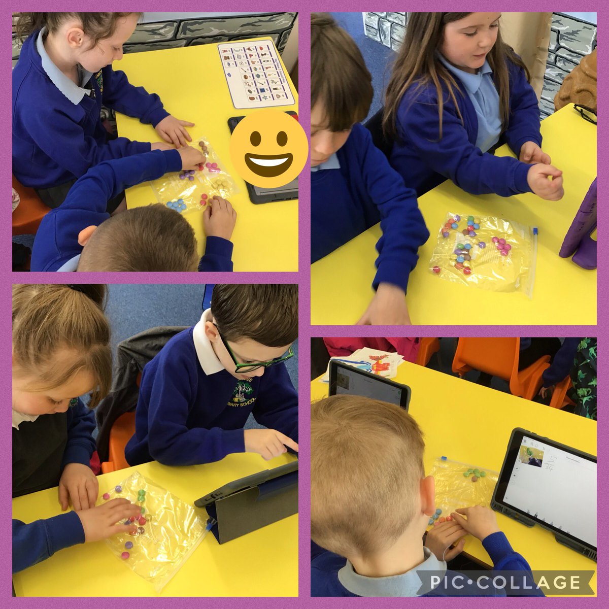 Who said fractions were boring?! This was by far our favourite maths lesson of the week - Smartie Fractions! Since we worked so hard, we were allowed to eat some afterwards 😋 @simonsideschool
