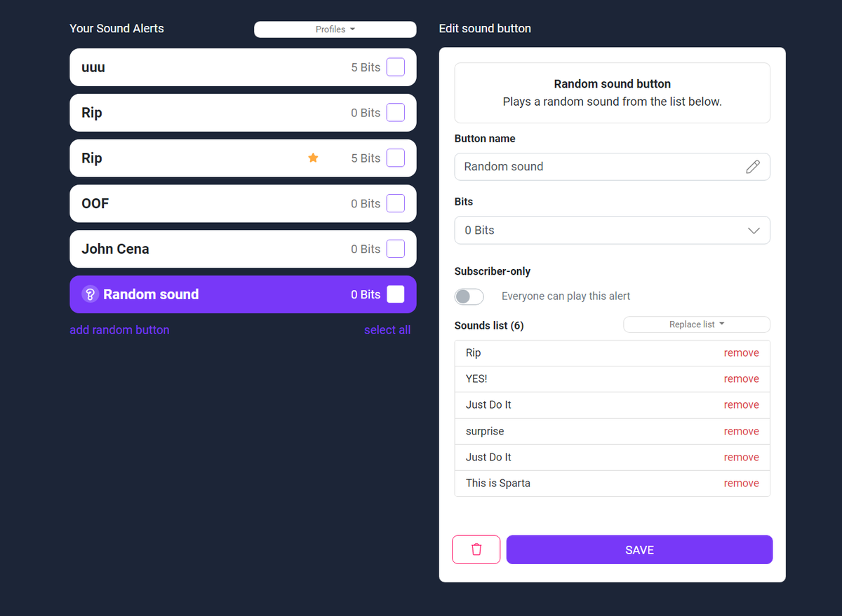 Sound Alerts New Update Released You Can Now Add A New Sound Button Type That Plays A Random Sound From Your Preselected Sound List Read The Other Changes Here