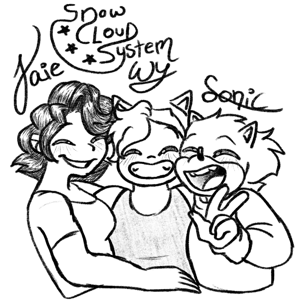 SnowCloudSystem's tweet photo. 🦔So Wy let me front. That was their first mistake >:) /lh

But I wanted to share this piece they did of us! Well, the main three around anyway, me, Wy, and Jaie! There's more than just us three but we're def the mains haha. https://t.co/LjKzWnPnHa