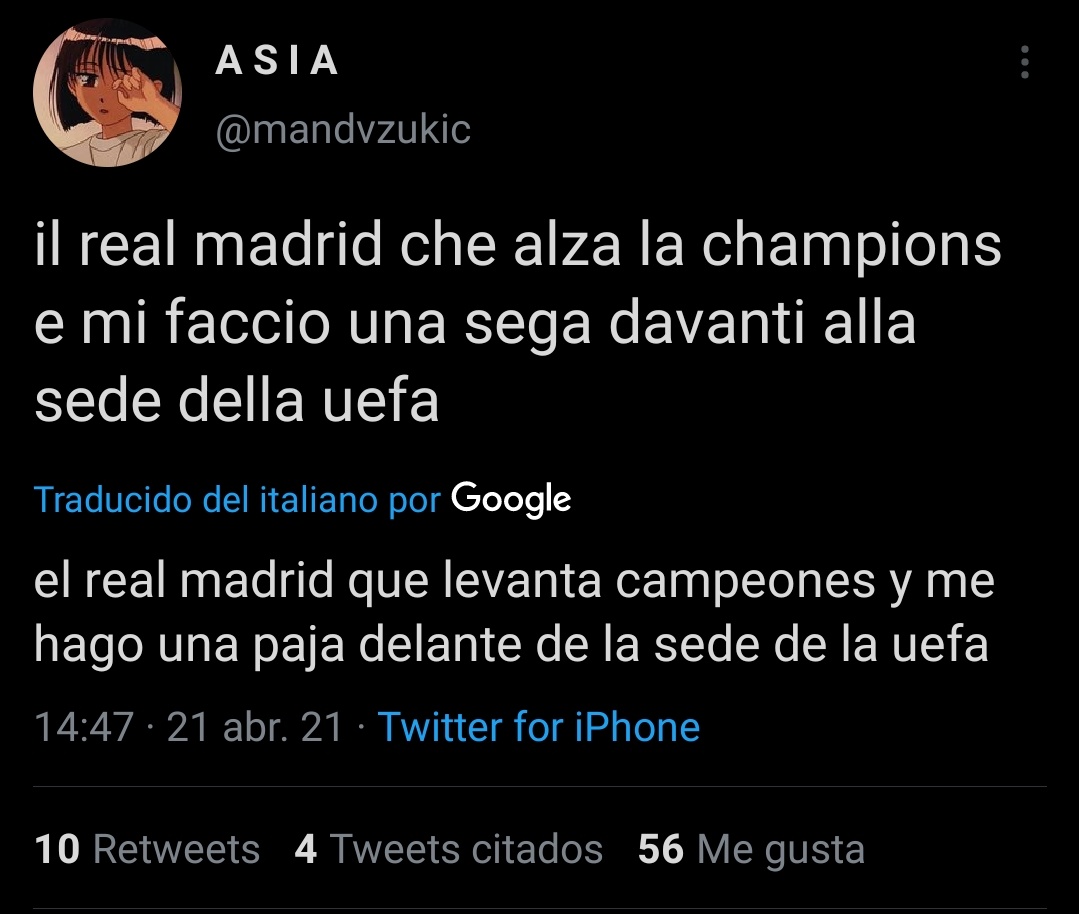 Carvacrack_'s tweet photo. Los italianos deseando que el Real Madrid gane la quattordicesima #CeferinOut https://t.co/UYkh4bALcv