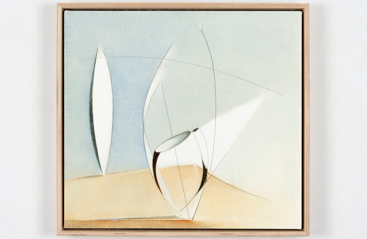Valley_House's tweet photo. “In the hands of David A. Dreyer, abstract shapes, muted colors, and precise lines take on a sacred geometry all their own,” writes @kinklek in @themodciti
 
She describes the exhibition as “less a place and more a state of mind—one where every line and shape has its meaning." https://t.co/EEP4Dwy2Vm