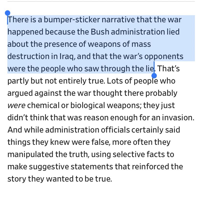 Why are the anti-war voices being recast as undeserved smug assholes here, what is going on? This is such smarmy posturing bullshit