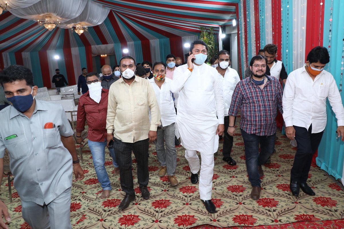 SandeepPandeyMH's tweet photo. Today, Maharashtra President of Congress Committee Shri. Nana Bhau Patole ji visited Mira Bhayandar Dist.and went to Pandurang Palace of Mhatre family &amp; discussed over various things. This visit was done in the presence of NSUI Gen. Secretary Mr.Sandeep Pandey @NANA_PATOLE https://t.co/Xr3BmOOe19