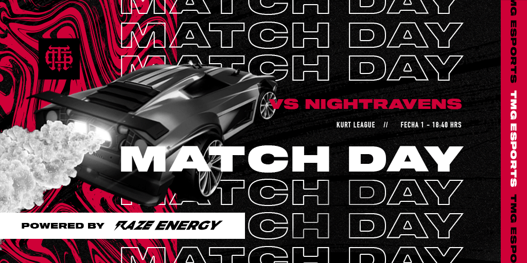 tmgesports_gg's tweet photo. Viernes de #RocketLeague🖤Desde las 18:40 hrs.(🇨🇱) salimos a la cancha por la 1º fecha de la #KurtLeague frente a #NightRavens 🔥

⏰18:40 hrs. (🇨🇱)
¡Vamos por todo! #GoTMG #GoodGame https://t.co/jkrF6xkcfd